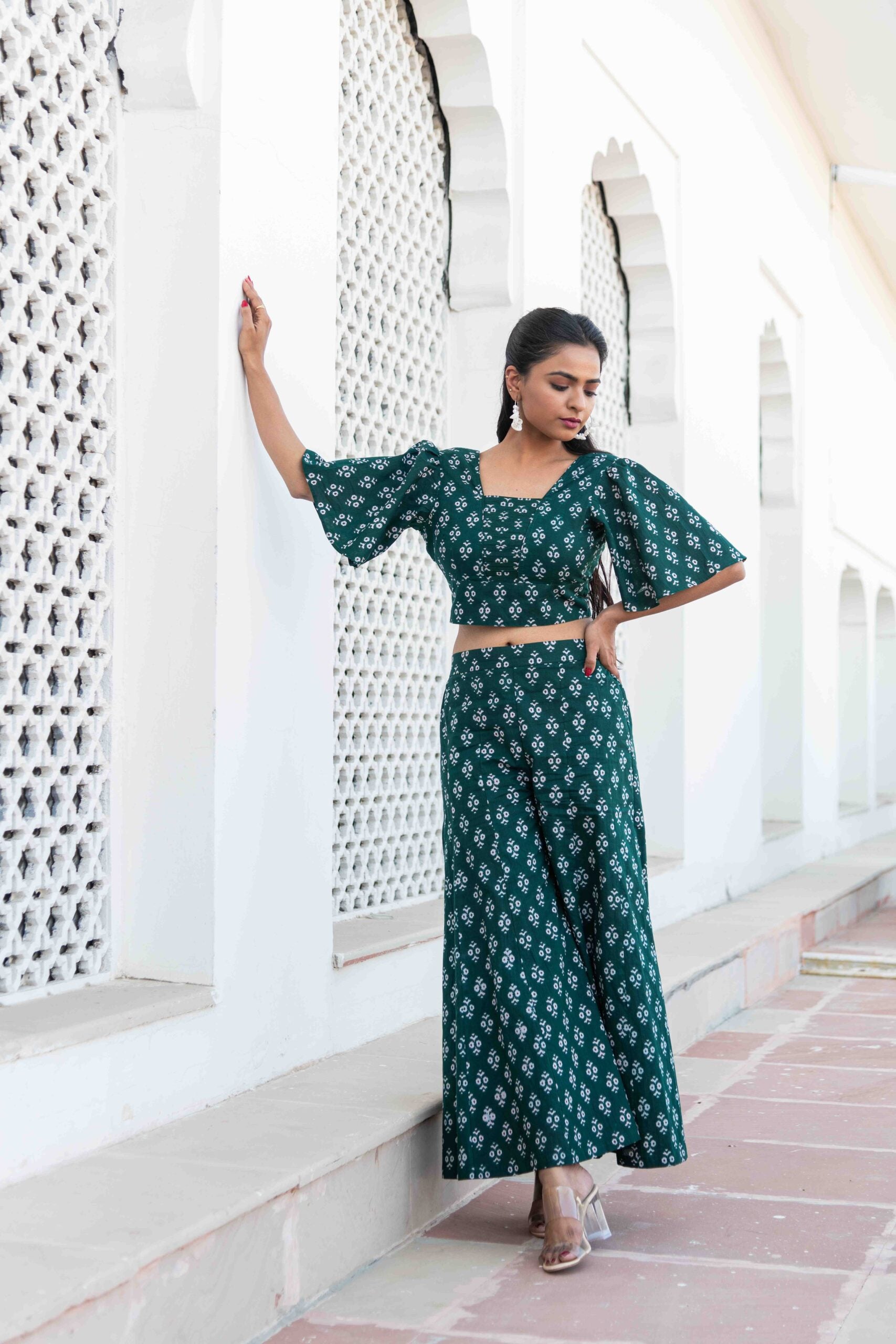 Green Cotton Co-ord Set