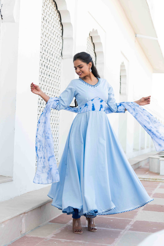 Buy Blue Sangeet Designer Palazzo Suit Online -