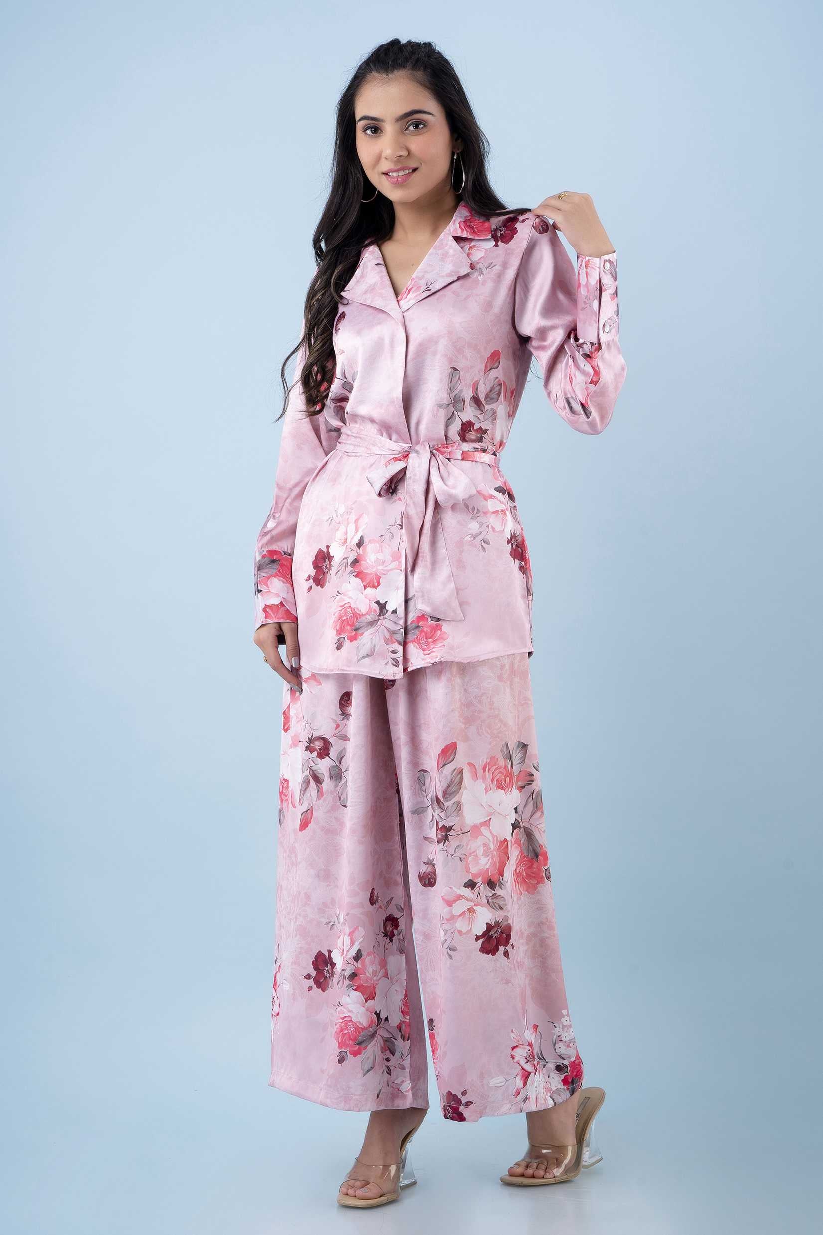 Baby Pink Flower Co-ord set